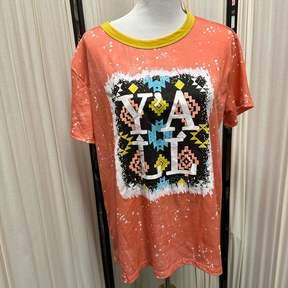 Southern Grace Tops - Southern Grace Orange Graphic Tee